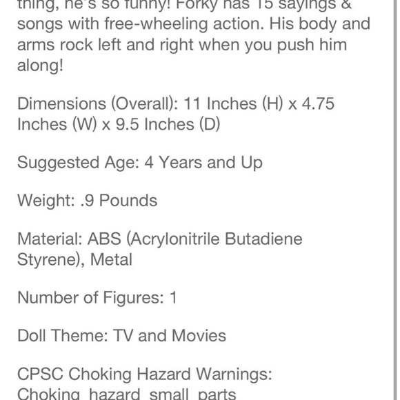 Disney Toy Story 4 Forky talking action figure New - Picture 4 of 5